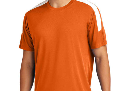 SportTek Competitor United Crew ST100 Deep Orange White