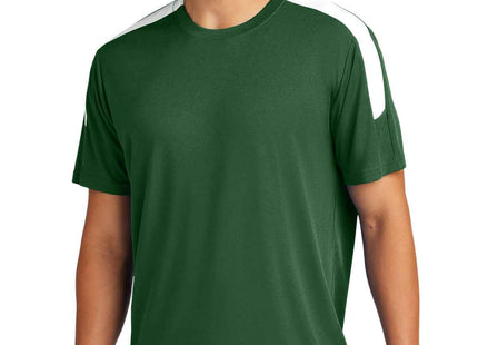 SportTek Competitor United Crew ST100 Forest Green White
