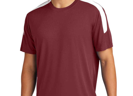 SportTek Competitor United Crew ST100 Maroon White
