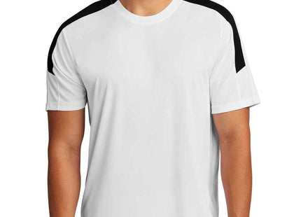 SportTek Competitor United Crew ST100 White Black