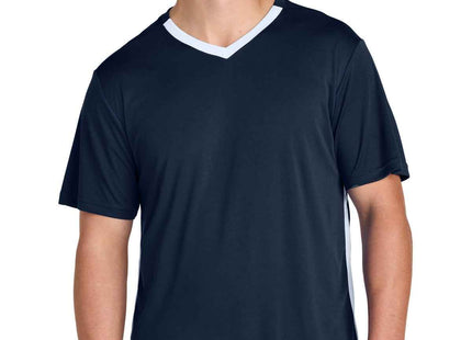 SportTek Competitor United VNeck ST101 True Navy White