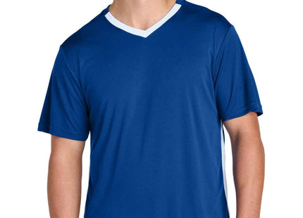 SportTek Competitor United VNeck ST101 True Royal White
