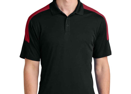 SportTek Competitor United Polo ST104 Black Deep Red