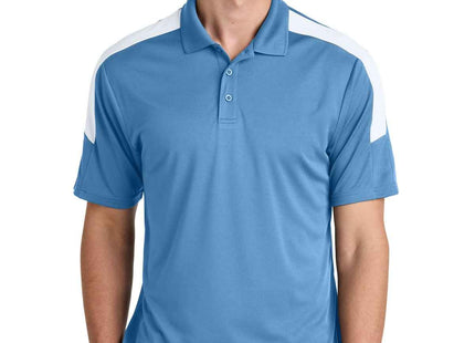 SportTek Competitor United Polo ST104 Carolina Blue White