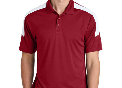 SportTek Competitor United Polo ST104 Deep Red White