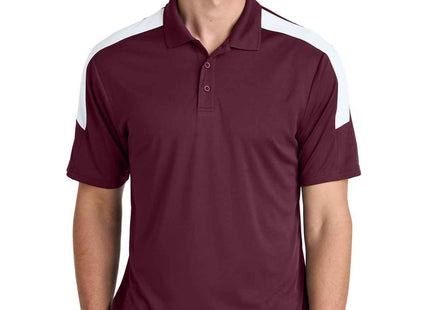 SportTek Competitor United Polo ST104 Maroon White