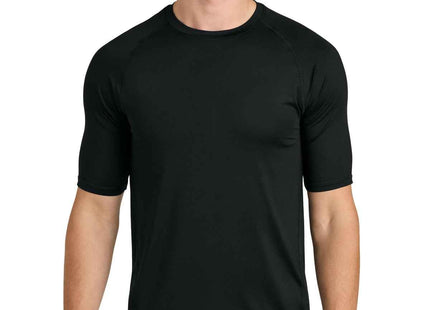 SportTek PosiCharge Compression 1/2Sleeve Tee ST120 Black