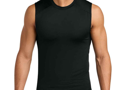 SportTek PosiCharge Compression Sleeveless Tee ST121SL Black