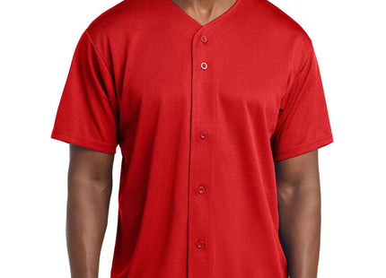 SportTek PosiCharge Tough Mesh FullButton Jersey ST220 True Red