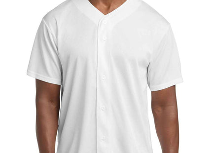 SportTek PosiCharge Tough Mesh FullButton Jersey ST220 White