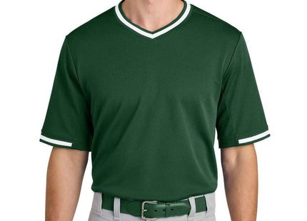 SportTek Tough Mesh VNeck Baseball Jersey ST221 Forest Green