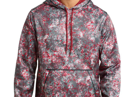 SportTek SportWick Mineral Freeze Fleece Hooded Pullover ST230 Deep Red