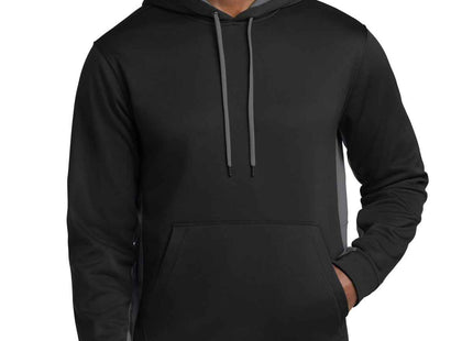 SportTek SportWick Fleece Colorblock Hooded Pullover ST235