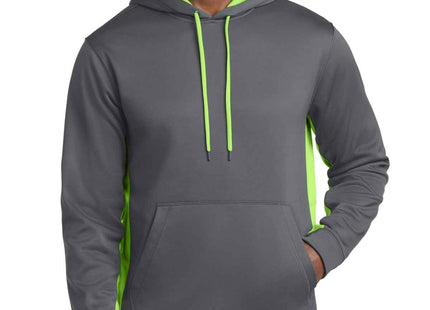 SportTek SportWick Fleece Colorblock Hooded Pullover ST235