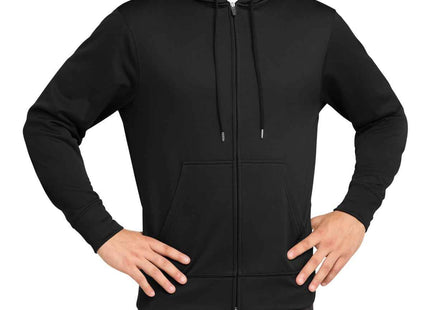 SportTek SportWick Fleece FullZip Hooded Jacket ST238 Black