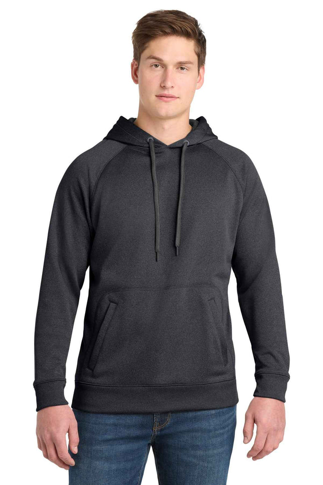 SportTek Tech Fleece Hooded Sweatshirt ST250 Graphite Heather