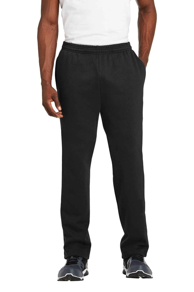 SportTek Open Bottom Sweatpant ST257 Black