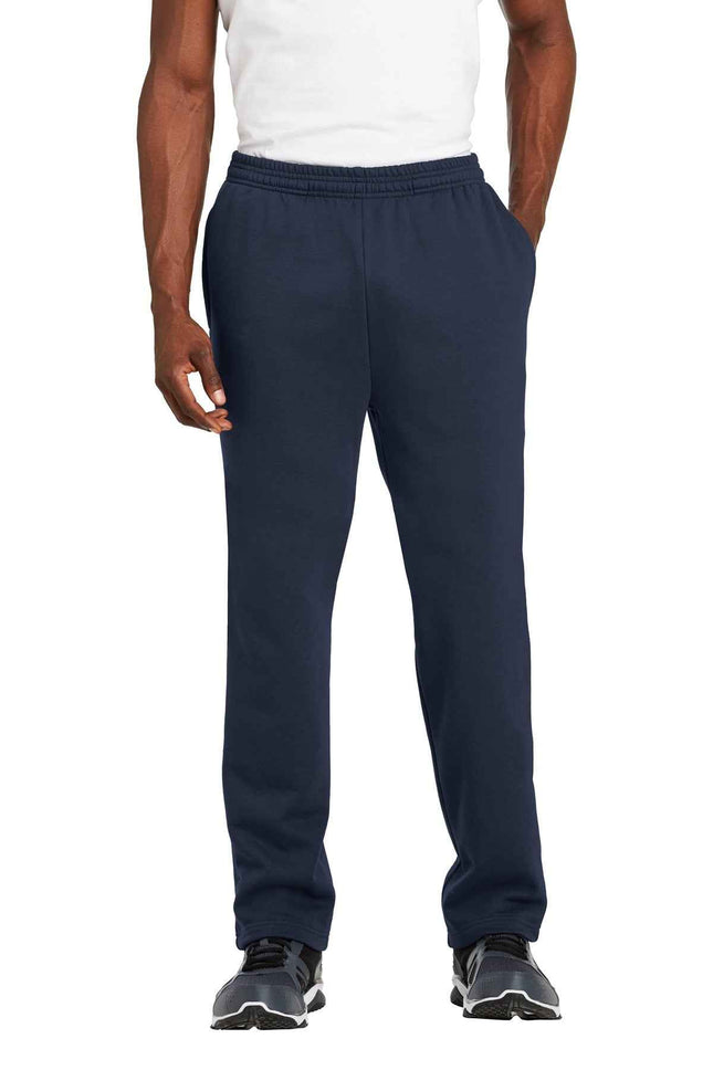 SportTek Open Bottom Sweatpant ST257 True Navy