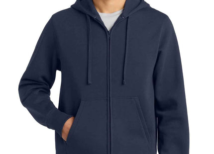 SportTek FullZip Hooded Sweatshirt ST258 True Navy