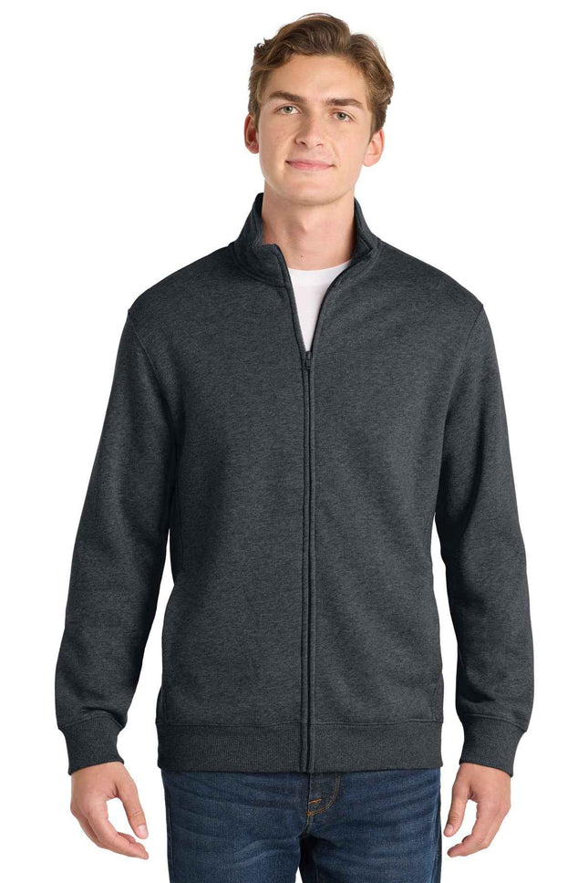 SportTek FullZip Sweatshirt ST259 Graphite Heather