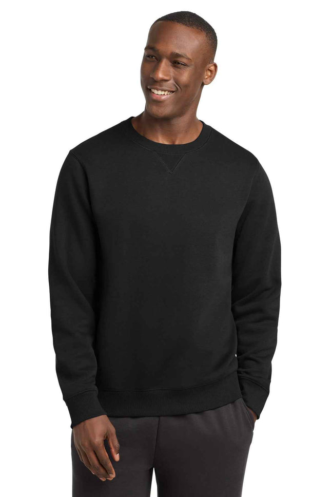 SportTek Crewneck Sweatshirt ST266 Black
