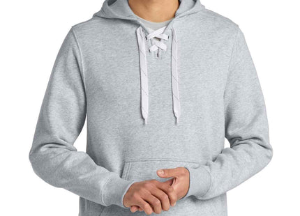SportTek Lace Up Pullover Hooded Sweatshirt ST271 Athletic Heather