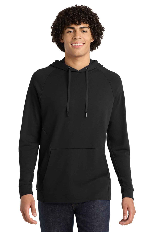 SportTek Lightweight French Terry Pullover Hoodie ST272 Black