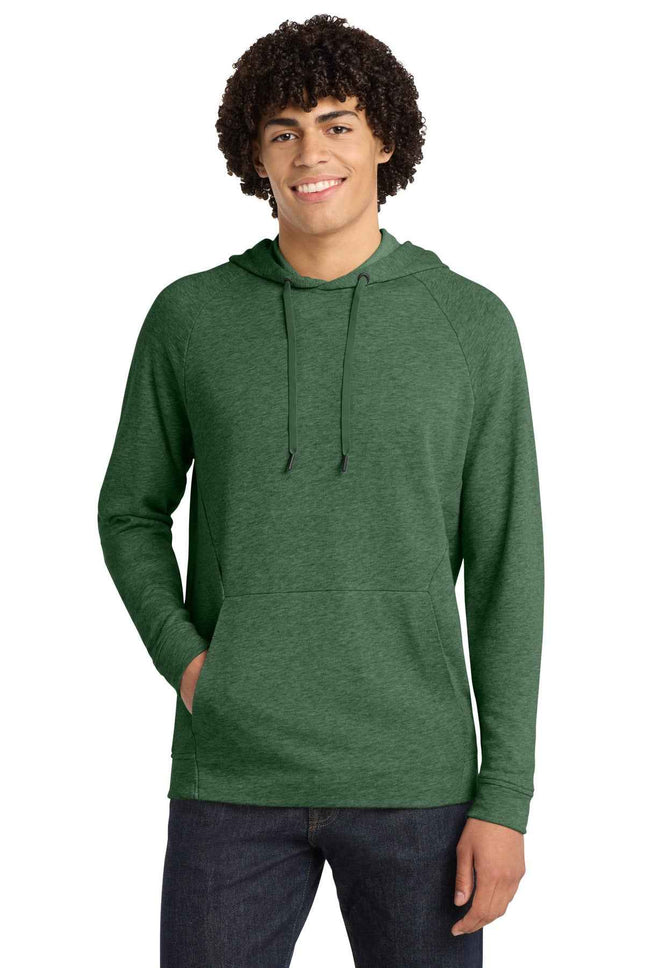 SportTek Lightweight French Terry Pullover Hoodie ST272 Forest Green Heather