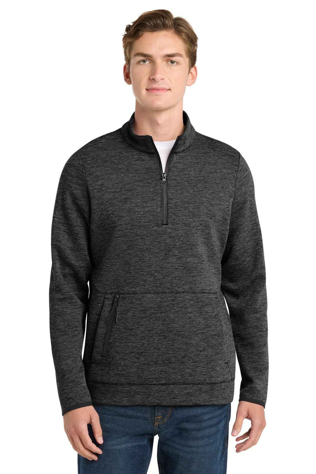 SportTek Triumph 1/4Zip Pullover ST281 Black Heather