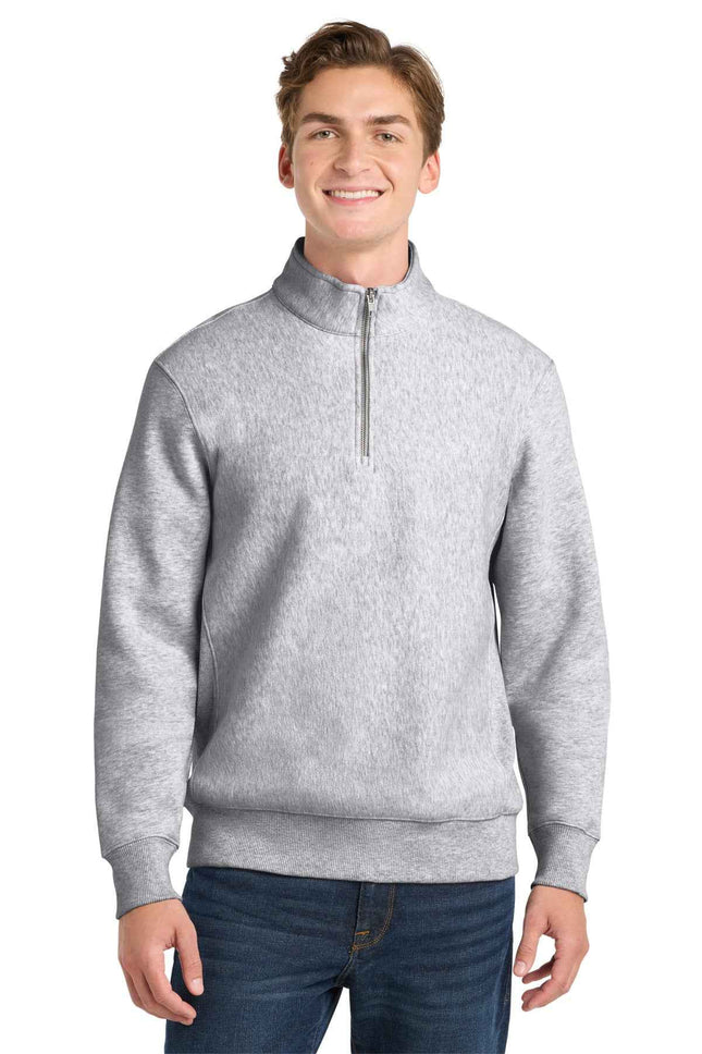 SportTek Super Heavyweight 1/4Zip Pullover Sweatshirt ST283 Athletic Heather