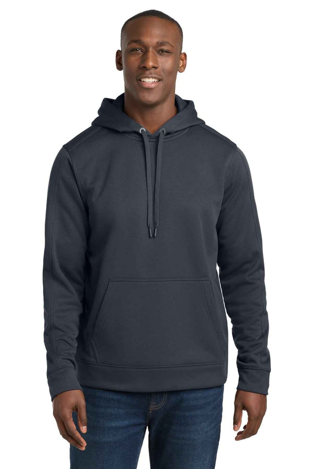 SportTek Repel Fleece Hooded Pullover ST290 Graphite