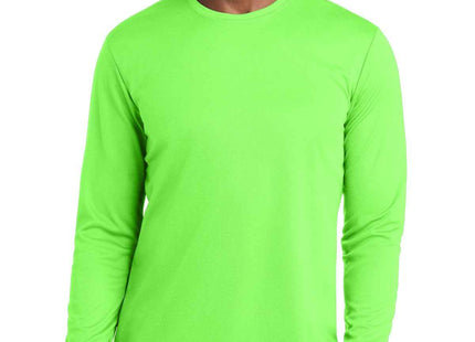SportTek PosiCharge RacerMesh Long Sleeve Tee ST340LS Neon Green