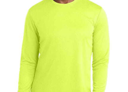 SportTek PosiCharge RacerMesh Long Sleeve Tee ST340LS Neon Yellow
