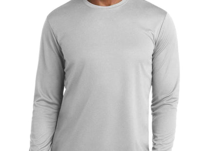 SportTek PosiCharge RacerMesh Long Sleeve Tee ST340LS Silver