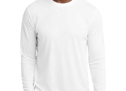 SportTek PosiCharge RacerMesh Long Sleeve Tee ST340LS White