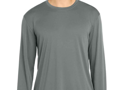 SportTek Long Sleeve PosiCharge Competitor Tee ST350LS Grey Concrete