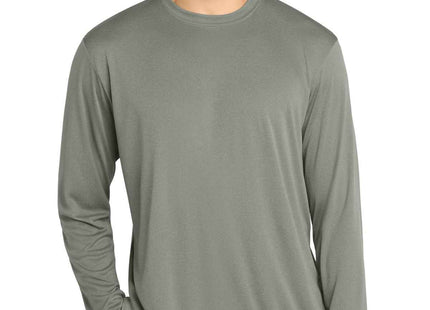 SportTek Long Sleeve PosiCharge Competitor Tee ST350LS Grey Concrete Heather