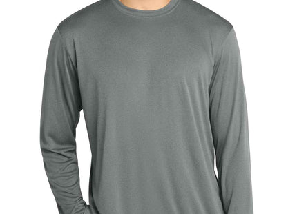 SportTek Long Sleeve PosiCharge Competitor Tee ST350LS Iron Grey Heather