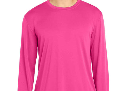 SportTek Long Sleeve PosiCharge Competitor Tee ST350LS Neon Pink