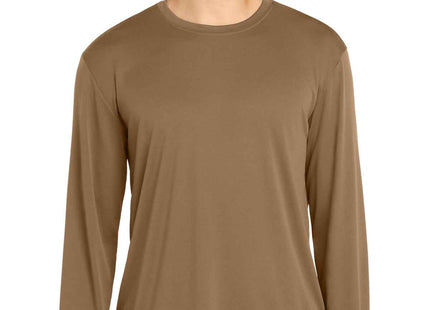 SportTek Long Sleeve PosiCharge Competitor Tee ST350LS Woodland Brown