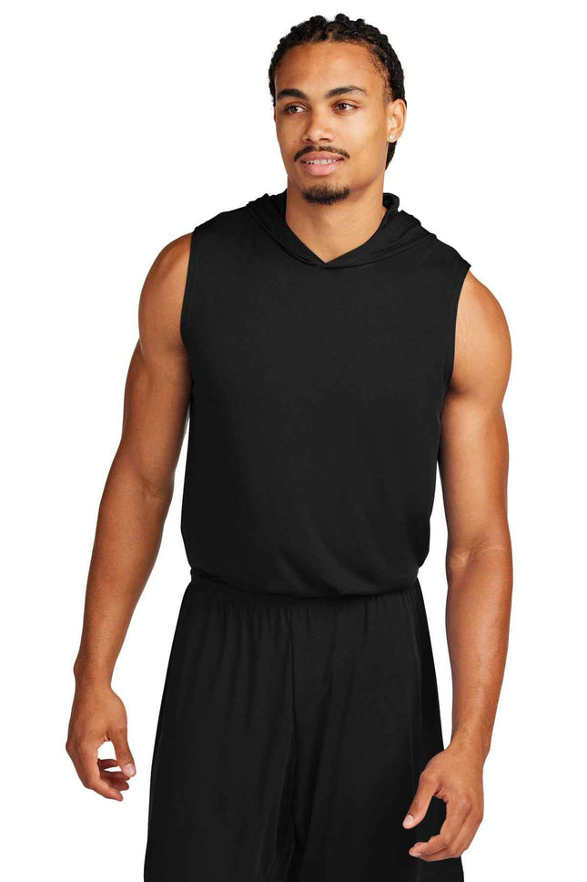 SportTek Competitor Sleeveless Hoodie ST352H Black