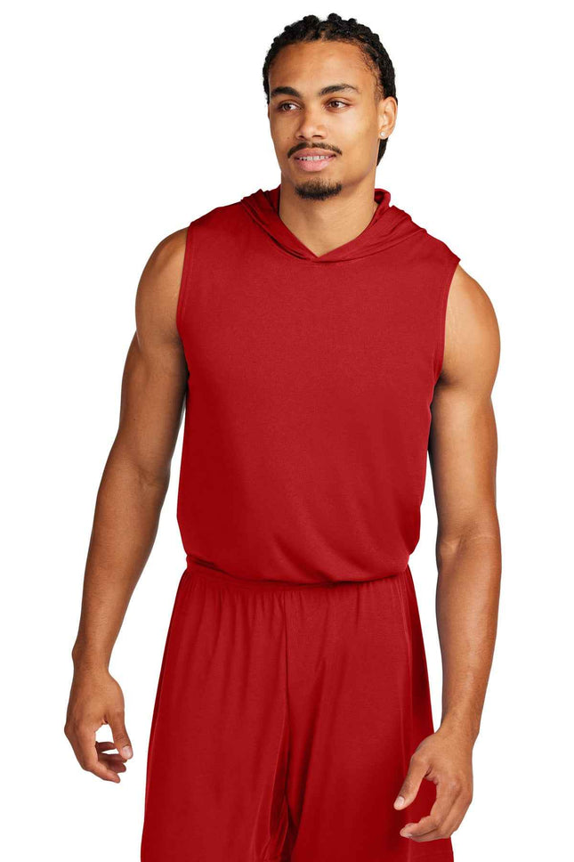 SportTek Competitor Sleeveless Hoodie ST352H Deep Red