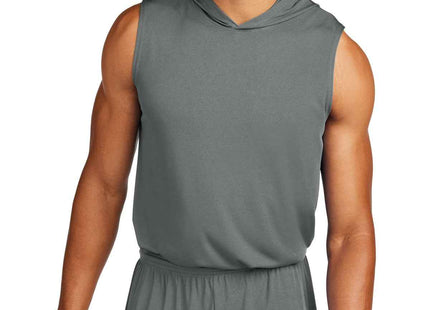 SportTek Competitor Sleeveless Hoodie ST352H Iron Grey