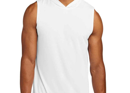 SportTek Competitor Sleeveless Hoodie ST352H White