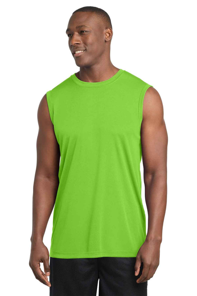 SportTek Sleeveless PosiCharge Competitor Tee ST352 Lime Shock