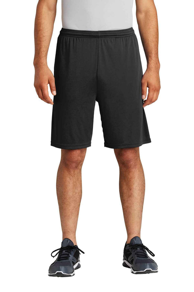 SportTek PosiCharge Competitor Pocketed Short ST355P Black