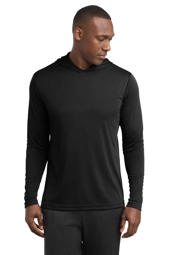 SportTek PosiCharge Competitor Hooded Pullover ST358 Black