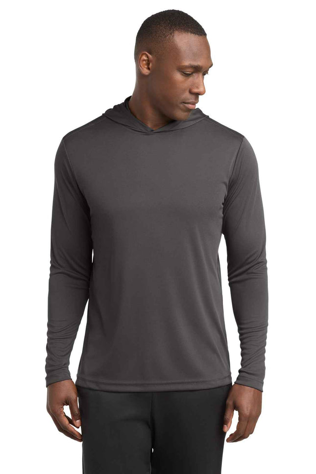 SportTek PosiCharge Competitor Hooded Pullover ST358 Iron Grey