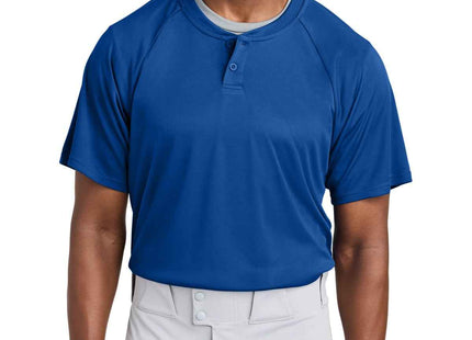 SportTek PosiCharge Competitor 2Button Henley ST359 True Royal