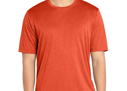 SportTek Heather Contender Tee ST360 Deep Orange Heather